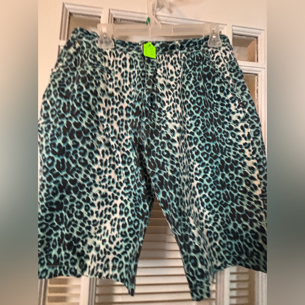 Leopard Print Shorts-Size 34